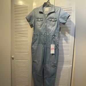 Celebrity Pink Women's Light Blue Denim Overalls